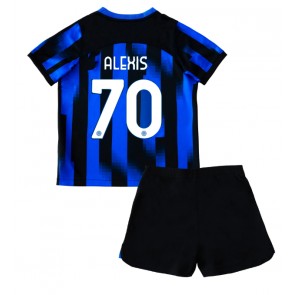 Inter Milan Alexis Sanchez #70 Hemmakläder Barn 2023-24 Kortärmad (+ Korta byxor)